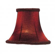  S157 - Red Silk Bell Clip Shade